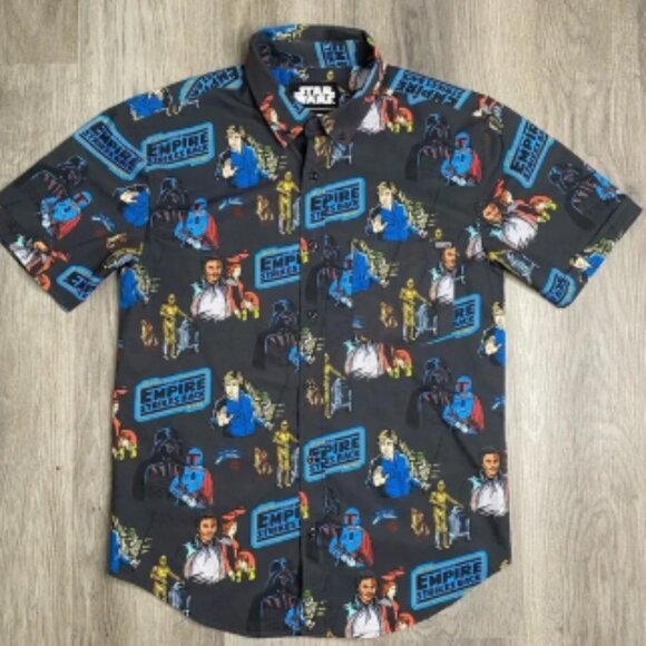 RSVLTS Star‎ Wars Shirt Mens Size Small The Empire Strikes Back Kunuflex Black - Picture 1 of 8